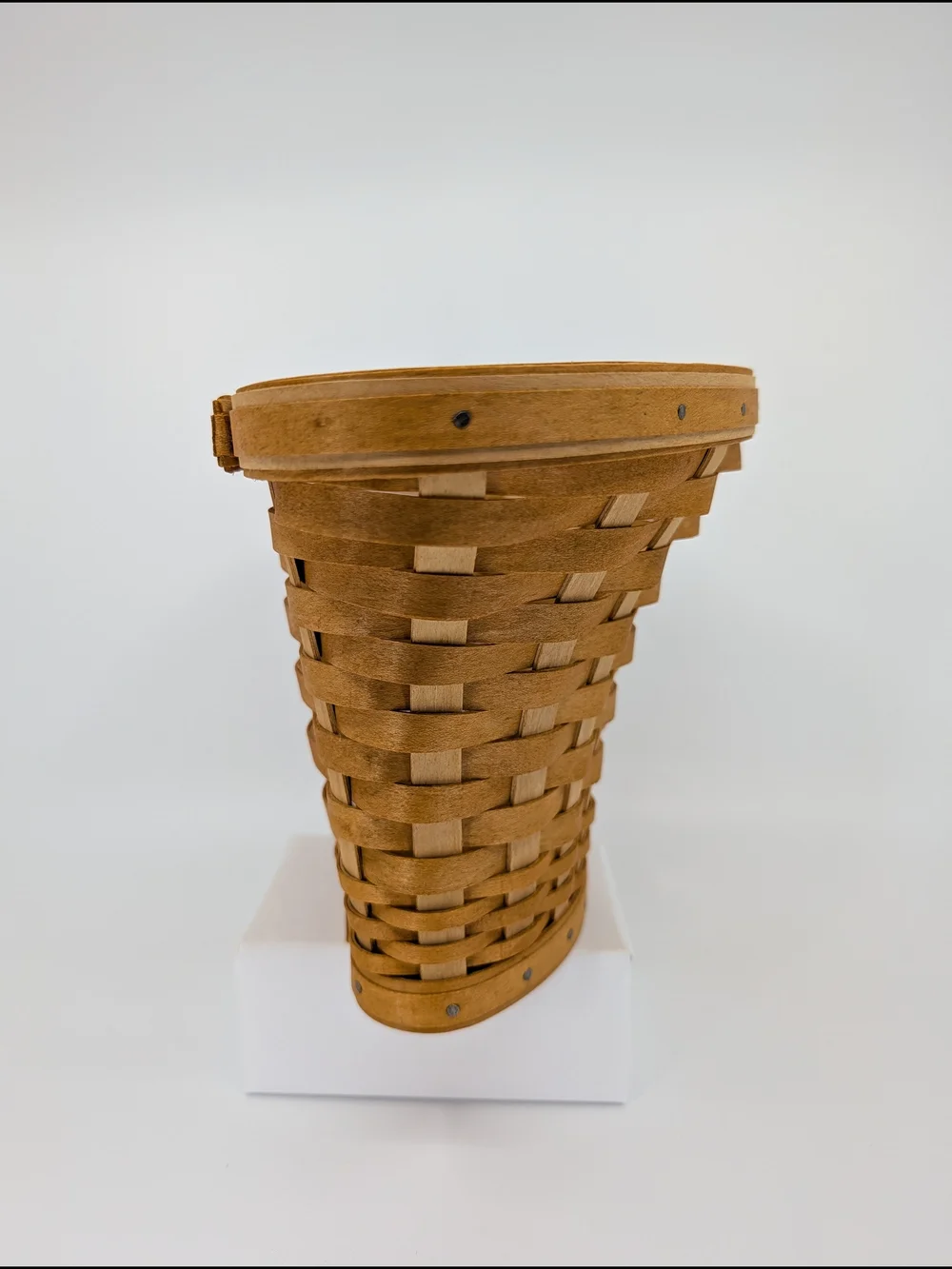 Longaberger 2005 Wall Vase Basket/Planter & Wrought Iron Stand/Hanger w/Leaves